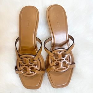 Brand New Tory Burch MILLER BOMBÉ LOW HEEL SANDAL Size 8